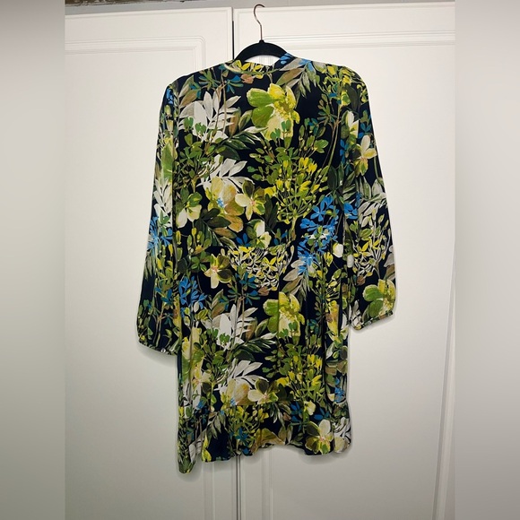 J. Crew 100% Silk Floral Flounce Hem Dress - Picture 12 of 16